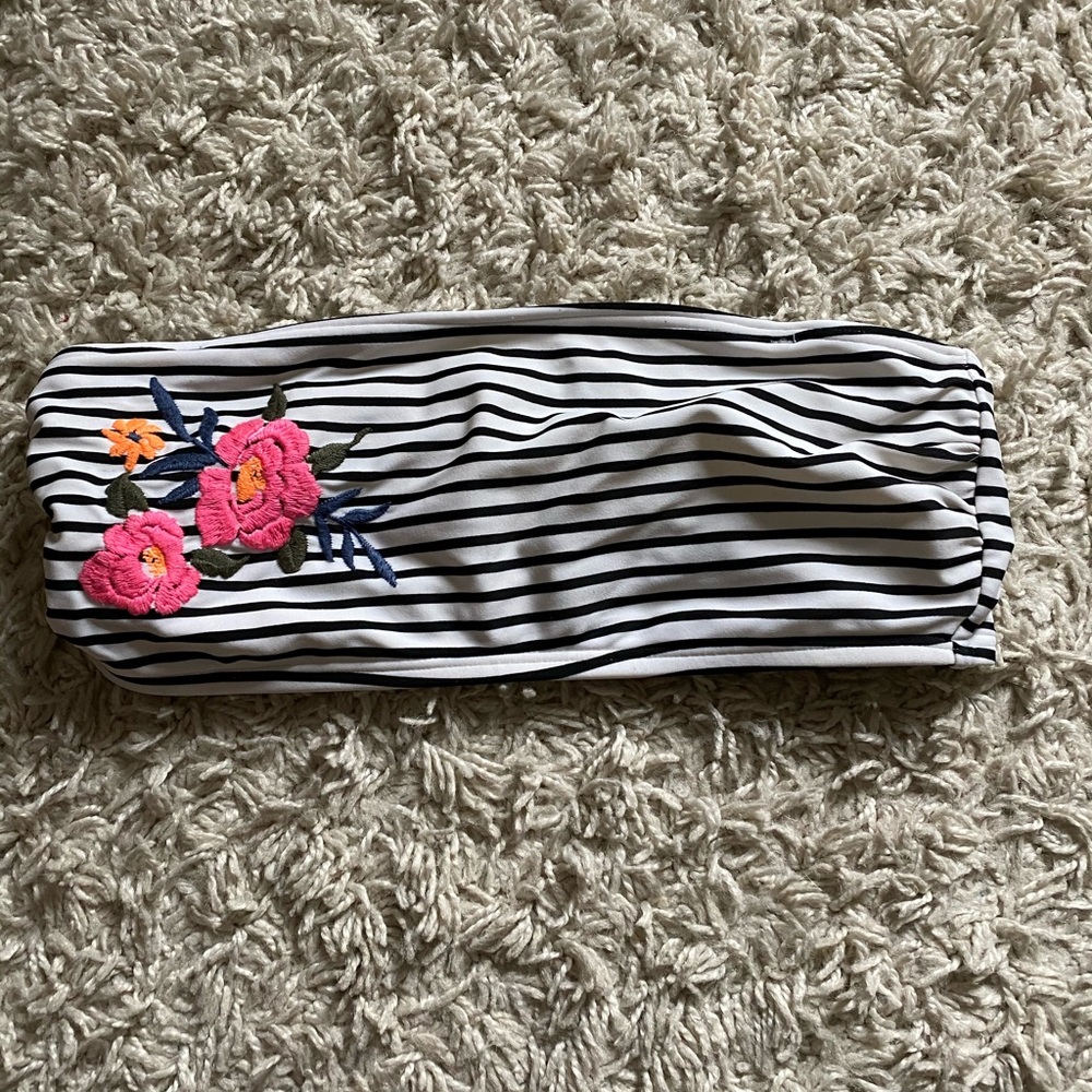 Hollister black and white tube top bathing suit